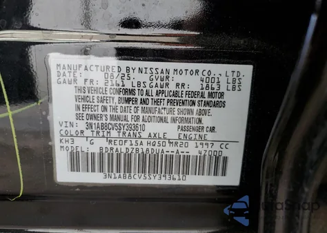 2025 Nissan Sentra Sv из США, поврежденный, VIN 3N1AB8CV5SY393610